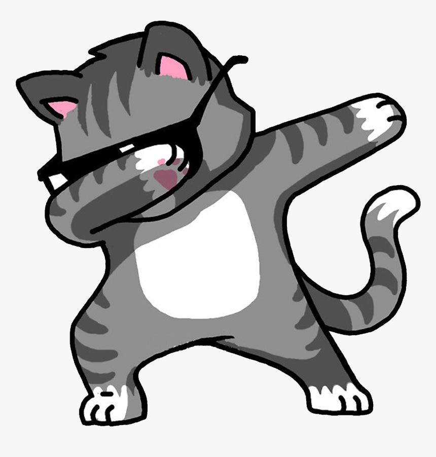 T-shirt Kitten Hoodie Dab Cat Download Hd Png Clipart - Dabbing Cat, Transparent Png