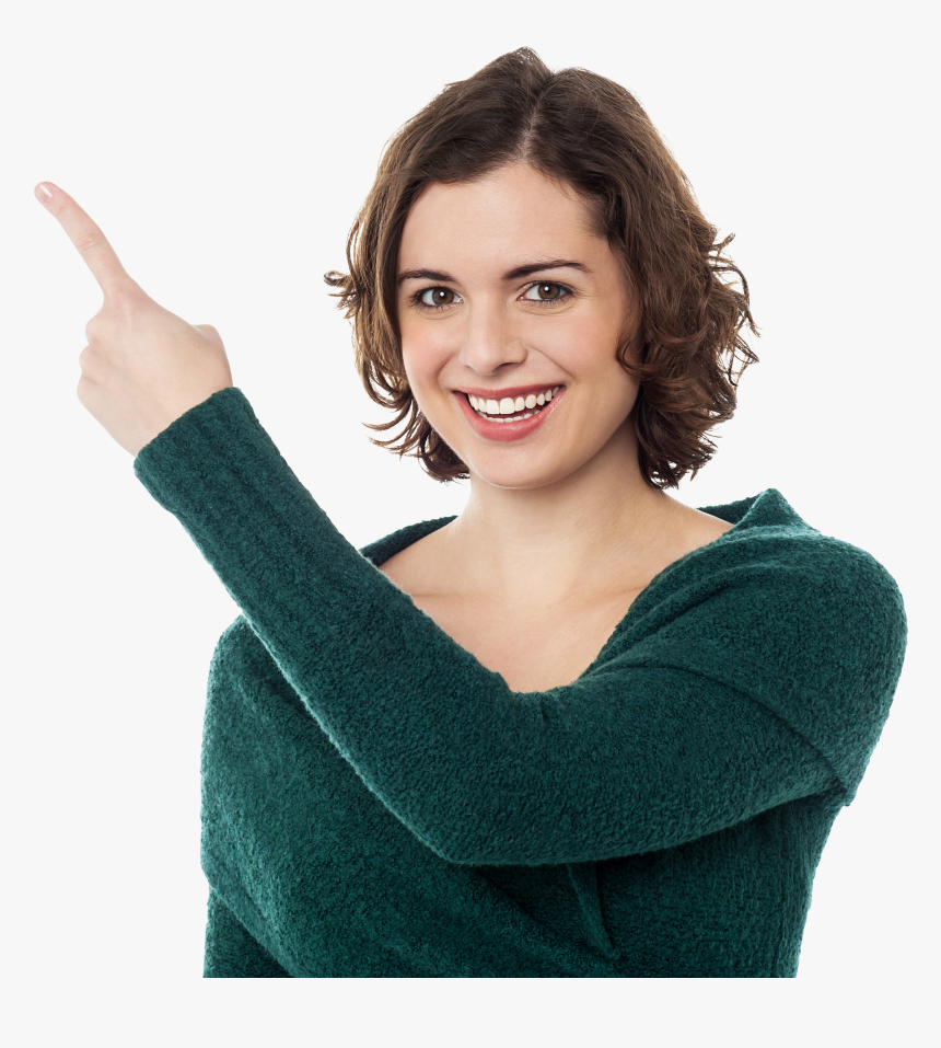 Women Pointing Left Royalty-free Png Image - Royalty Free Images Women, Transparent Png