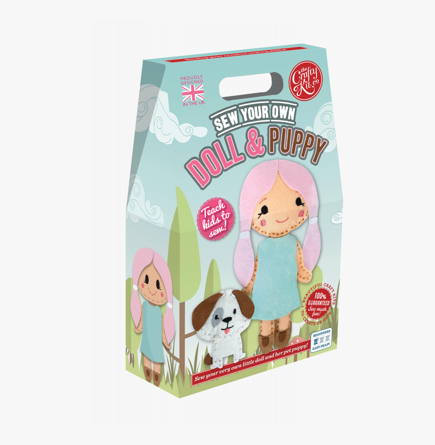 Sewing Kit Box 3d Dolly Puppy - Cartoon, HD Png Download