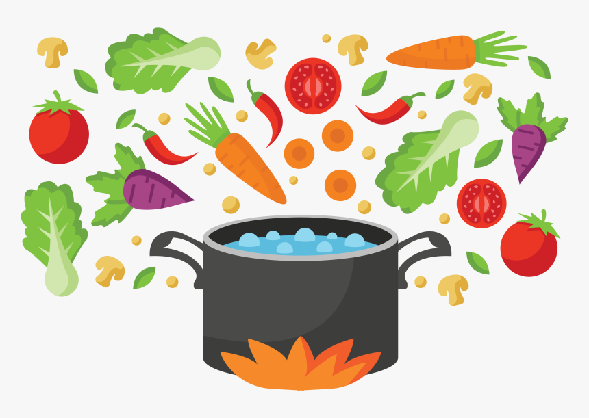 Free Boiling Water Vector Copy , Png Download - Sopa De Verduras Dibujo, Transparent Png