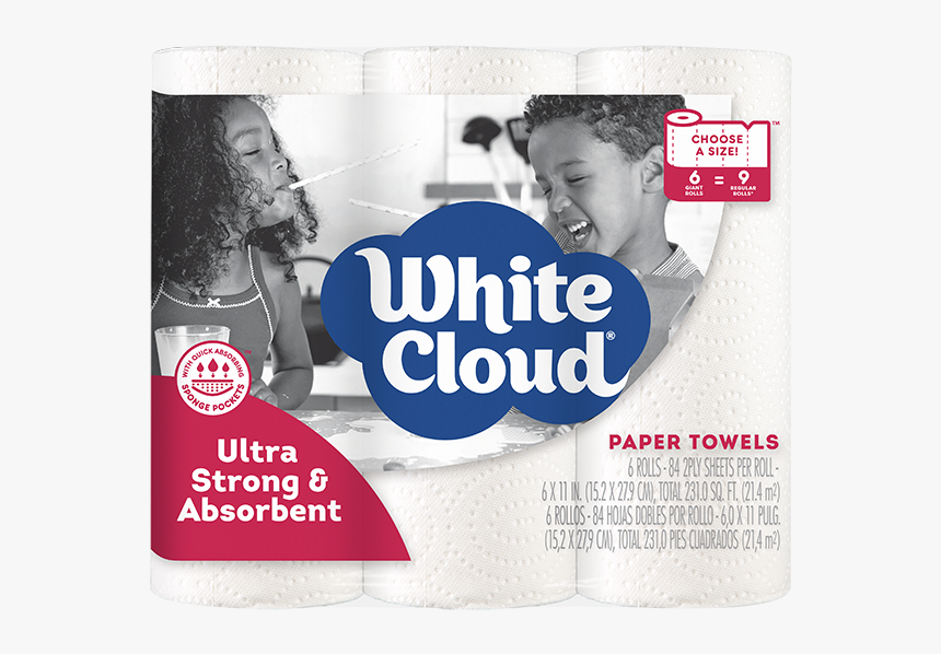 White Cloud Paper Towels, HD Png Download , Transparent Png Image PNGitem