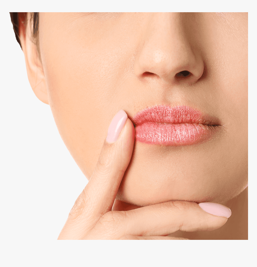 Woman Pointing To Mouth - Lip Gloss, HD Png Download