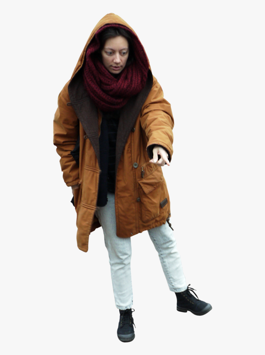 #woman #girl #pointing #freetoedit - Girl, HD Png Download