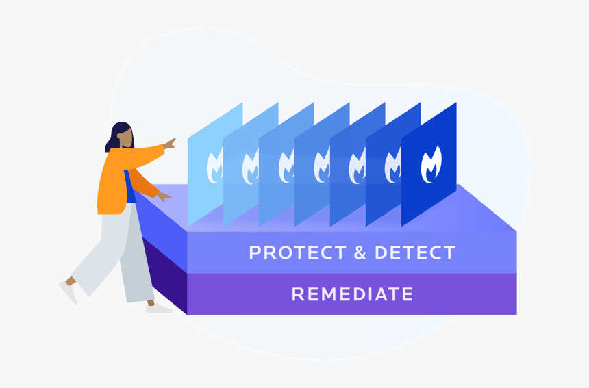 Woman Pointing To Malwarebytes - Graphic Design, HD Png Download