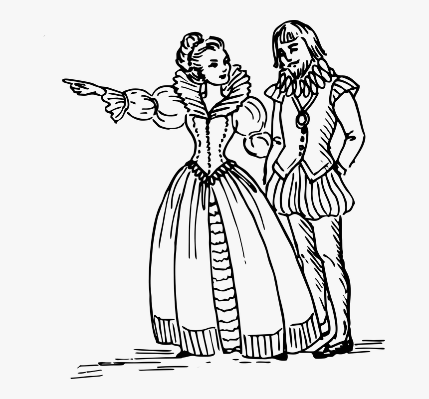 Lady Pointing, Point, Pointing, Elegant, Hand-drawn - Vector Graphics, HD Png Download