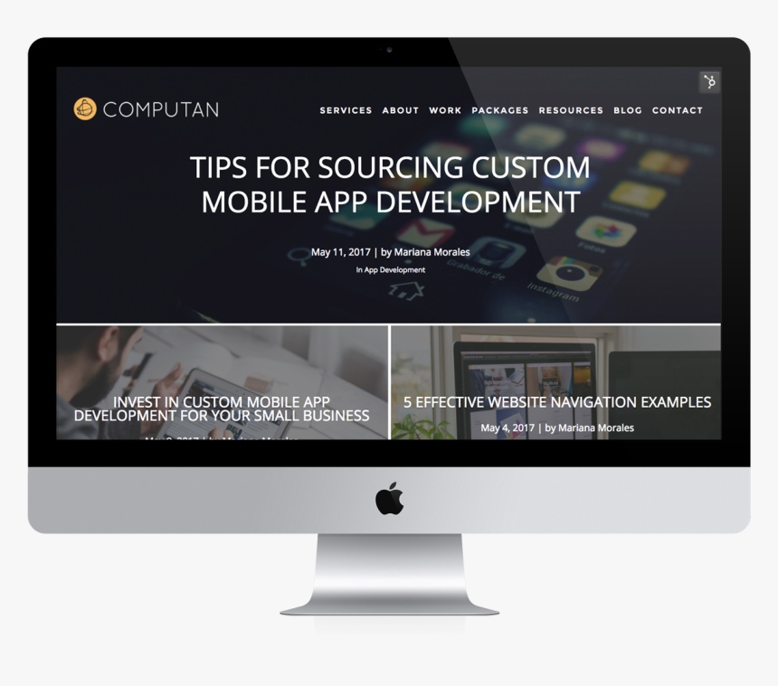 Marketing Imac Mockup - Computer Monitor, HD Png Download