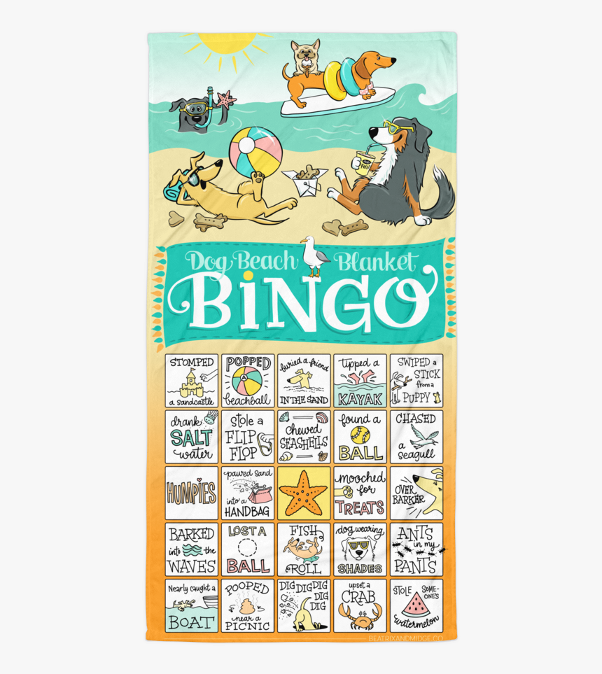 Dog Beach Blanket Bingo Towel - Towel, HD Png Download