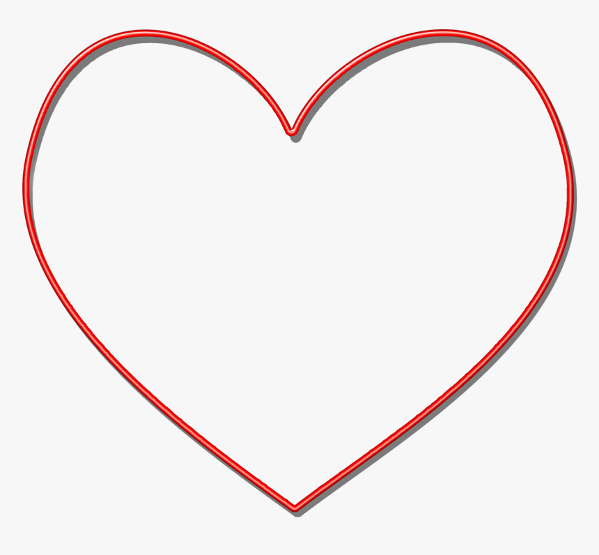 Corazón, Rojo, Silueta, Forma, Sombra - Silueta De Corazón, HD Png Download