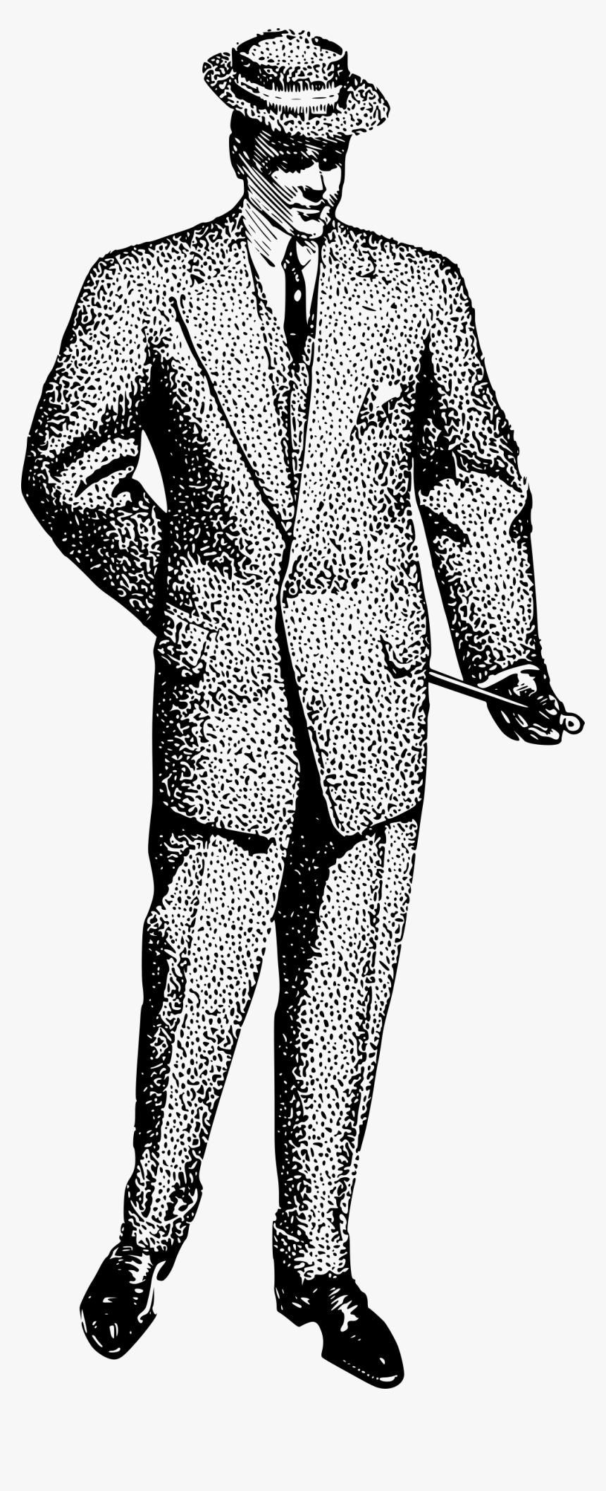 Man In A Cool Suit Clip Arts - Man Black Suit Png Illustration, Transparent Png