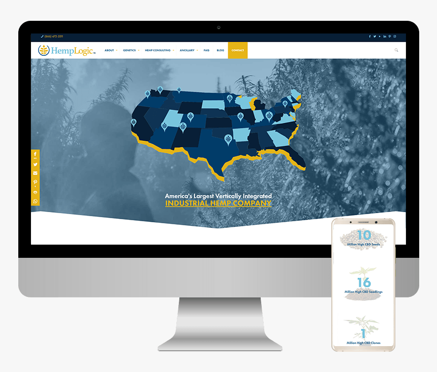 Computer Mockup Mac Hemp Logic - Led-backlit Lcd Display, HD Png Download