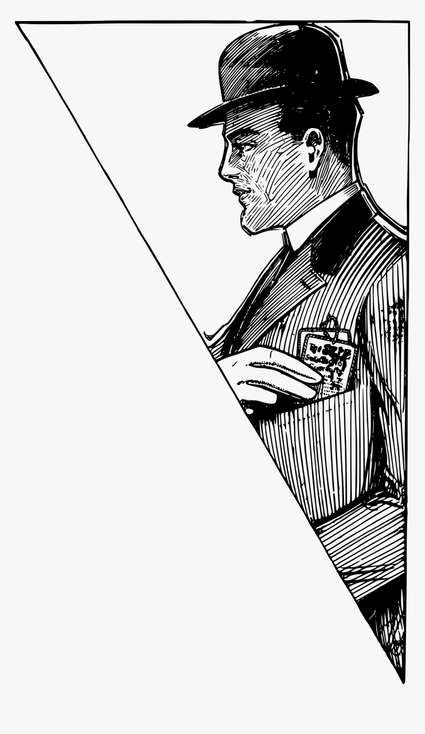 Triangle Man In Suit Clip Arts - Transparent Guy In A Suit Clipart, HD Png Download