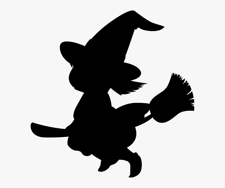 Cauldron Vector Boiling - Cute Witch Silhouette, HD Png Download