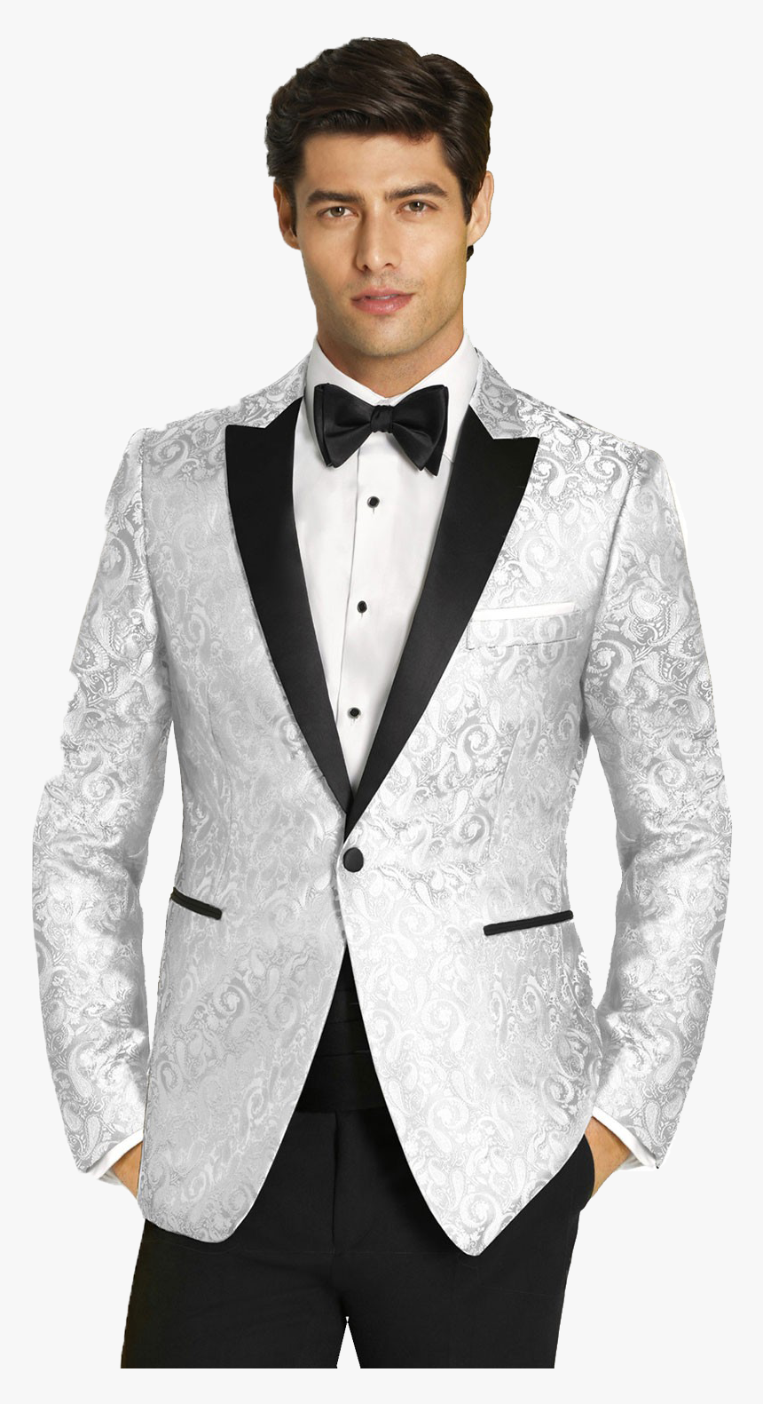 White Tuxedo Png Clipart - White Paisley Tuxedo Jacket, Transparent Png