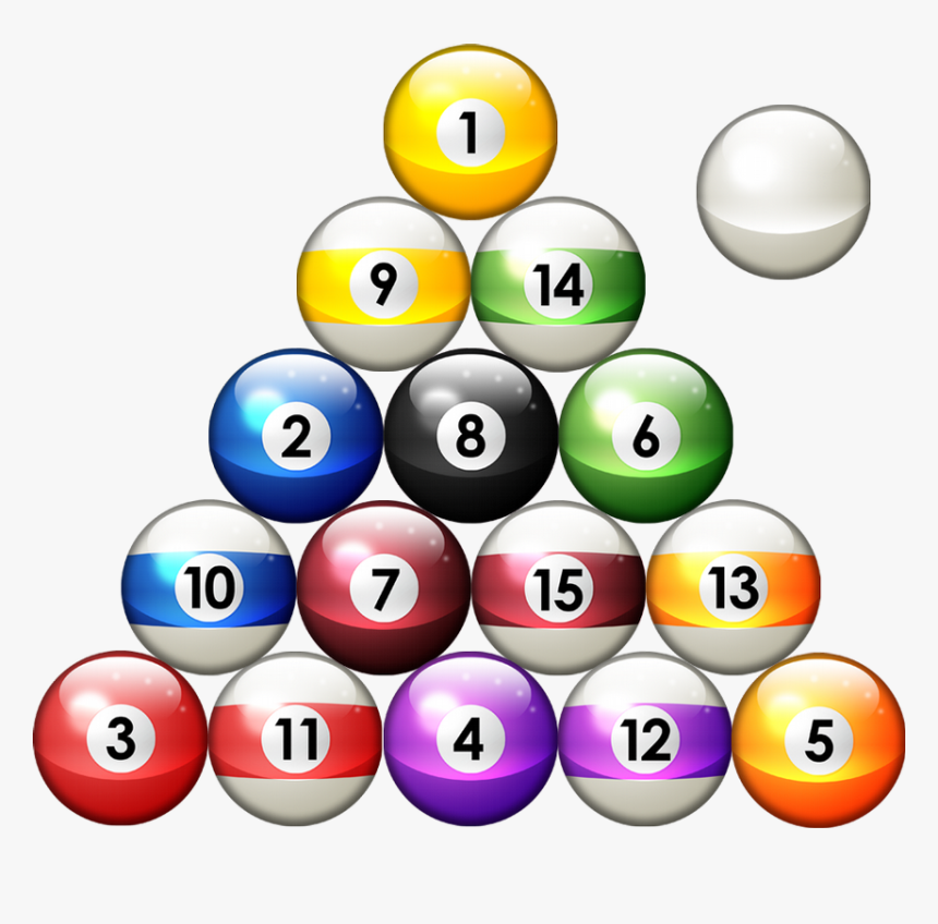 Set Up Billiards Balls, HD Png Download