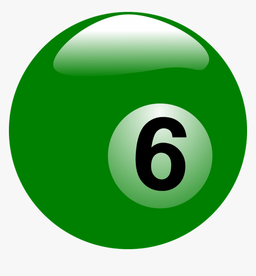 Billiard Balls Png Free Background - Billiard Ball 6 Png, Transparent Png