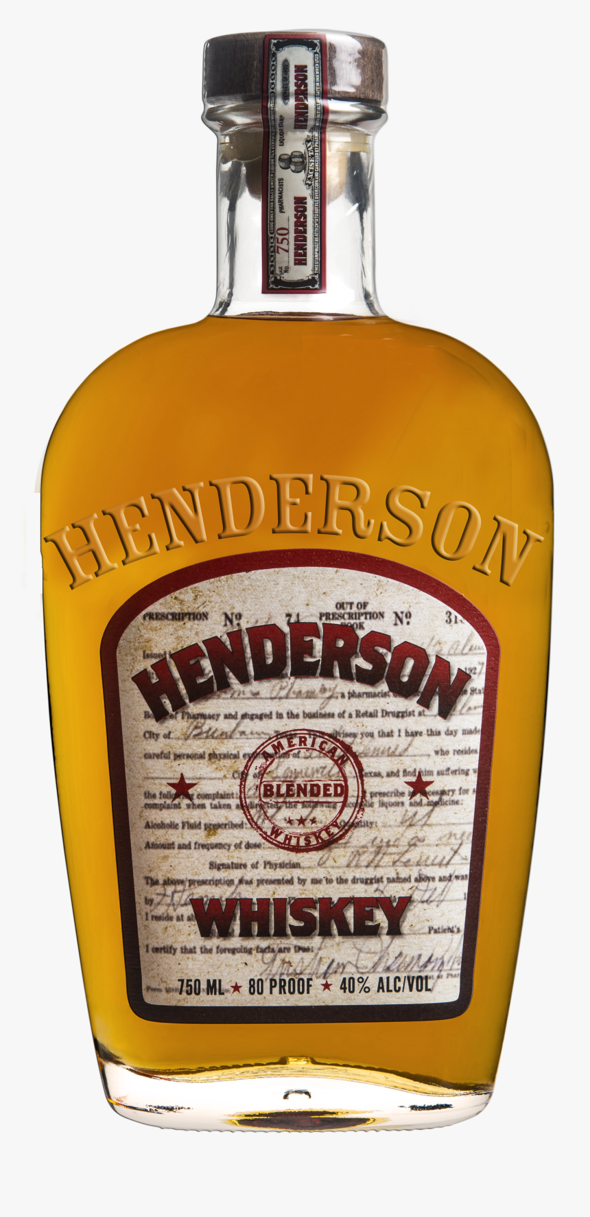 Transparent Glass Of Whiskey Png - Henderson Whiskey, Png Download