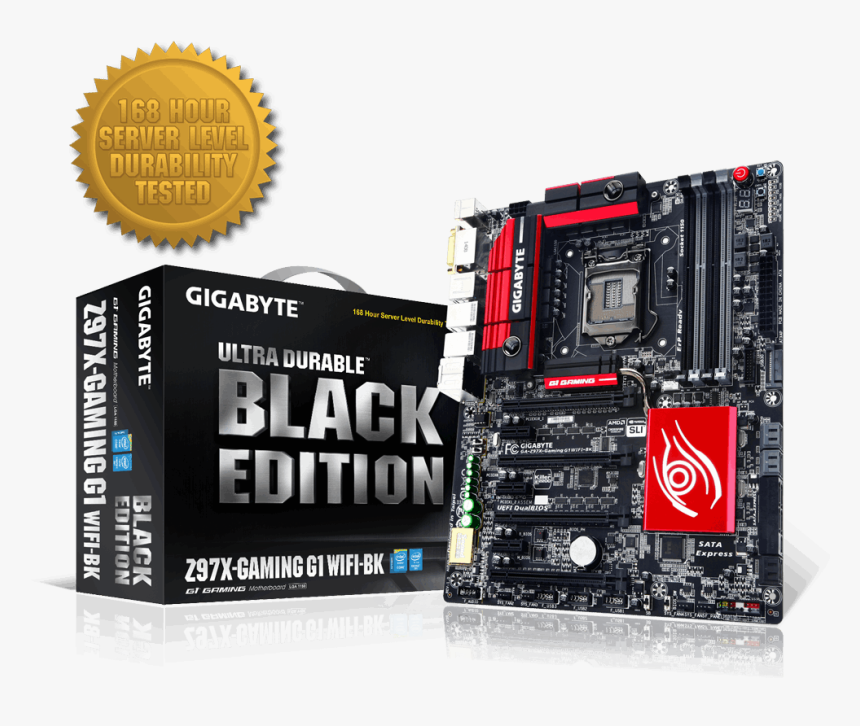 1 - 0) - Placas-mãe - Gigabyte Brazil - Gigabyte Black - Gigabyte Ga Z97x Gaming G1 Wi, HD Png Download