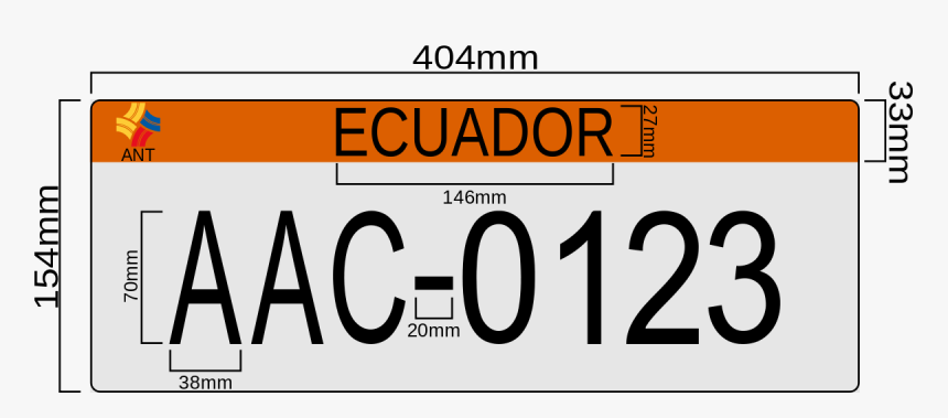 Ecuadorian License Plate, HD Png Download