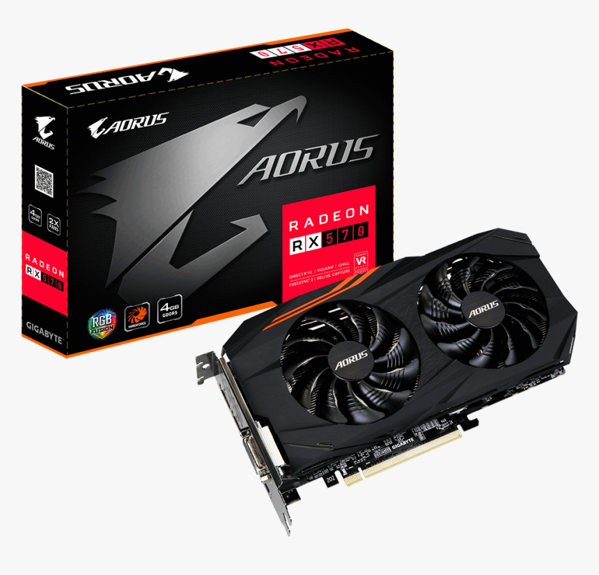 Gigabyte Aorus Radeon Rx 570 4gb, HD Png Download
