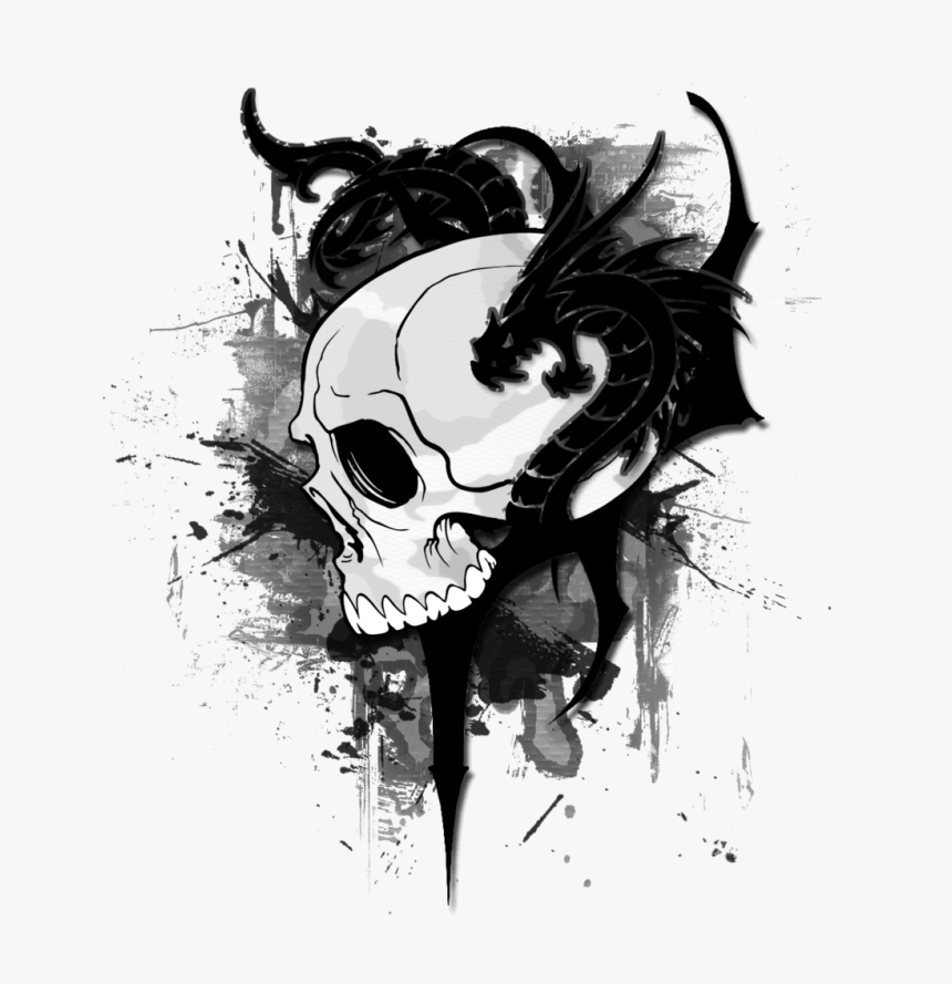 Skull Dragon Graffiti By Khirono 
 Data-src /img/153603 - Skull Dragon, HD Png Download