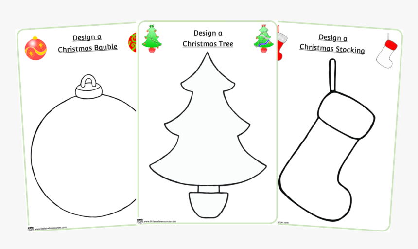 Christmas Art Design Sheets - Christmas Tree, HD Png Download
