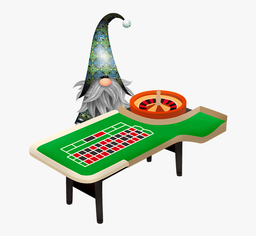 Gnome And Roulette Table, Christmas Gnome, Imp, Elf - Christmas Gnome Transparent Png, Png Download