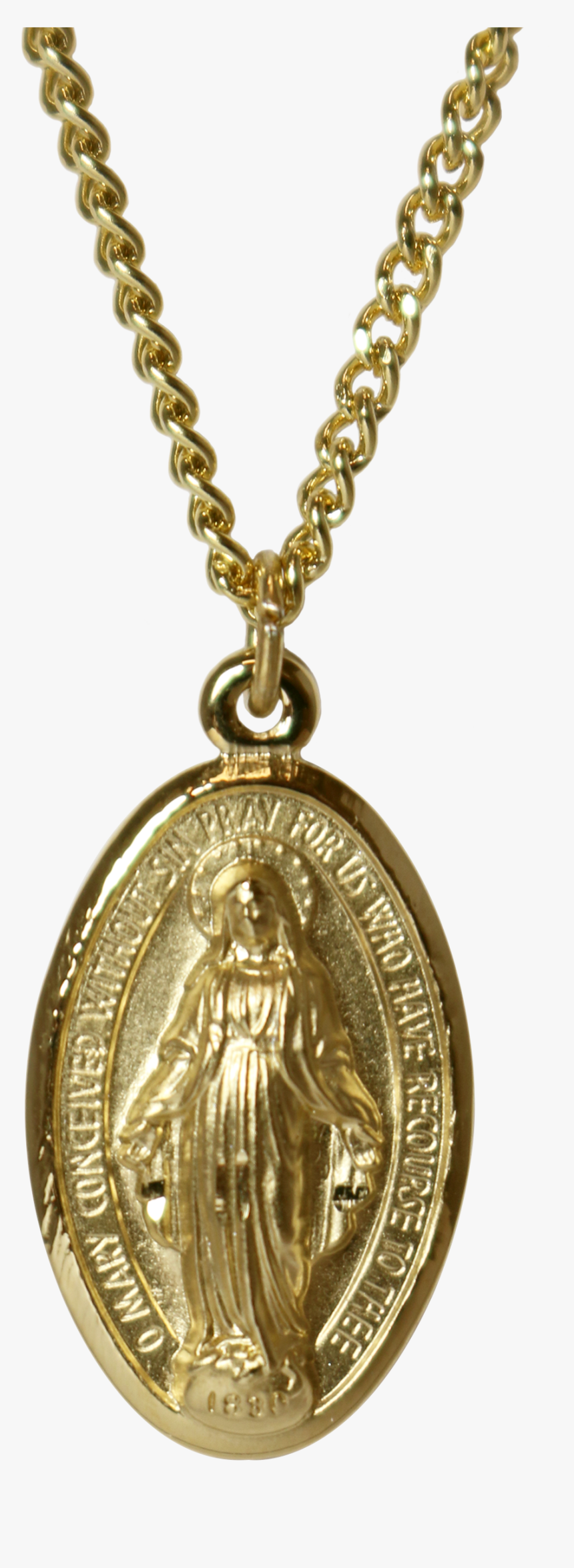 Medalla De La Milagrosa De Oro 14k, HD Png Download