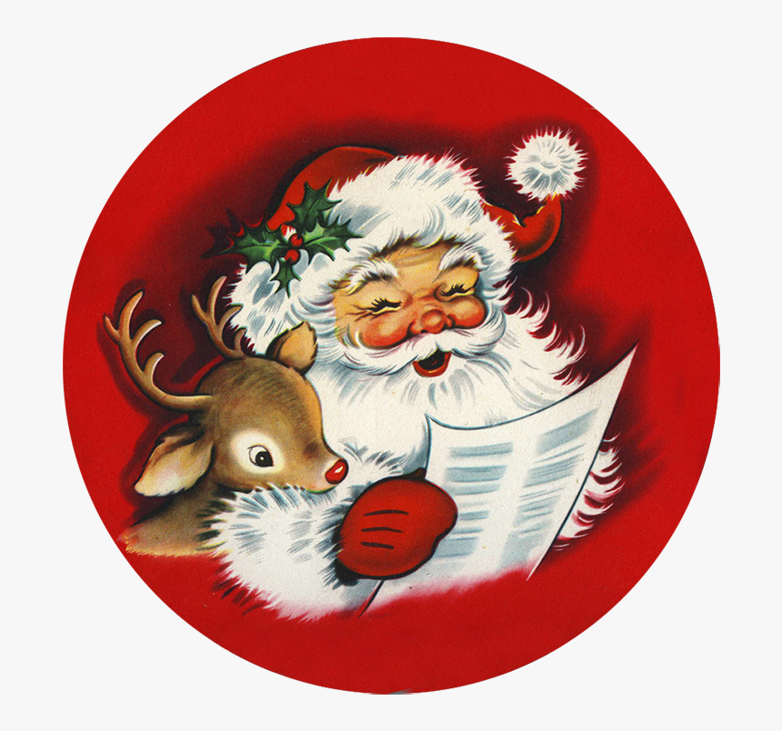 Free Santa And Reindeer, HD Png Download