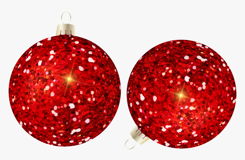 Transparent Glitter Effect Png - Christmas Ball Red Glitter, Png Download