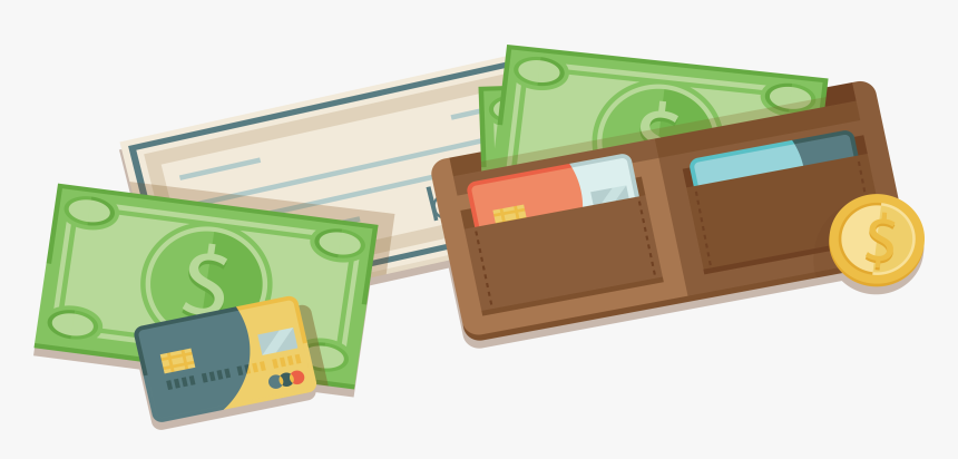 Handbag Wallet Scattered Wallets Free Clipart Hq Clipart - Wallet, HD Png Download