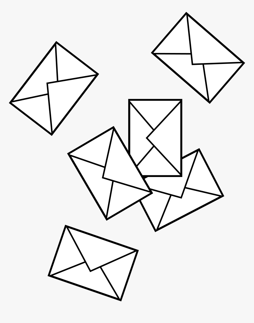 Post Office Clipart - Scattered Envelopes, HD Png Download