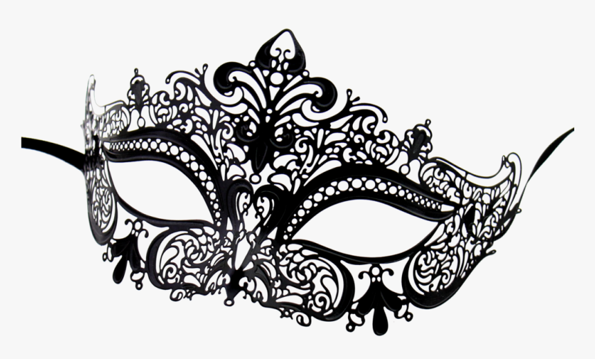 Black Series Women S Laser Cut Metal Venetian Masquerade - Masquerade Mask Transparent Background, HD Png Download
