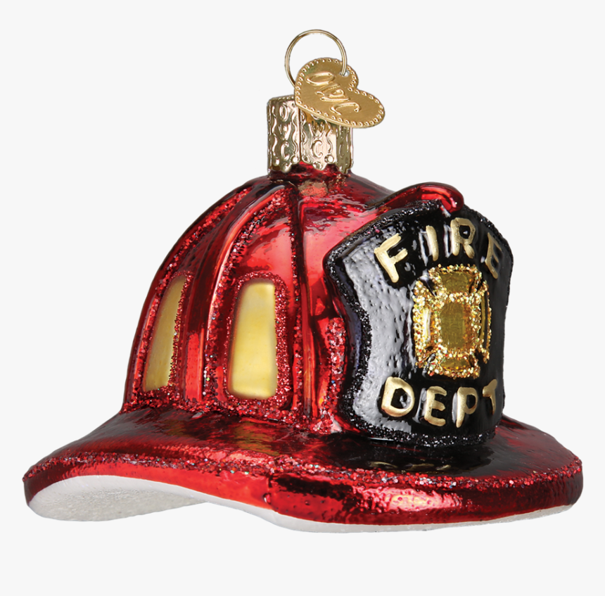 Glass Christmas Ornaments - Firemans Hat, HD Png Download