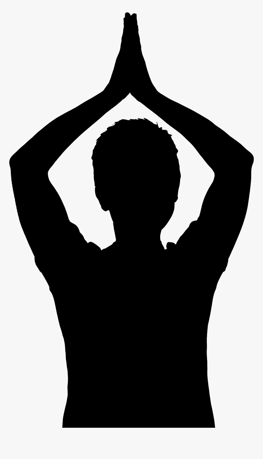 Female Yoga Pose Silhouette 2 Clip Arts - Tadasana Images Black, HD Png Download