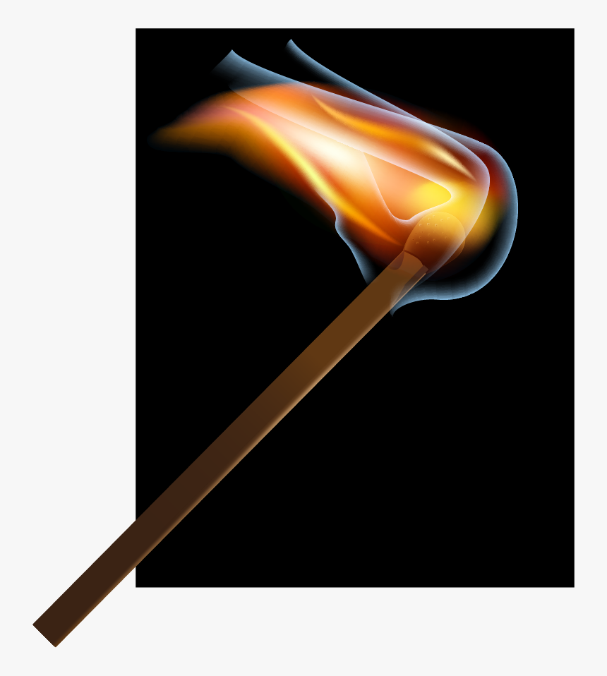 Burning Match [recovered] - Flame, HD Png Download