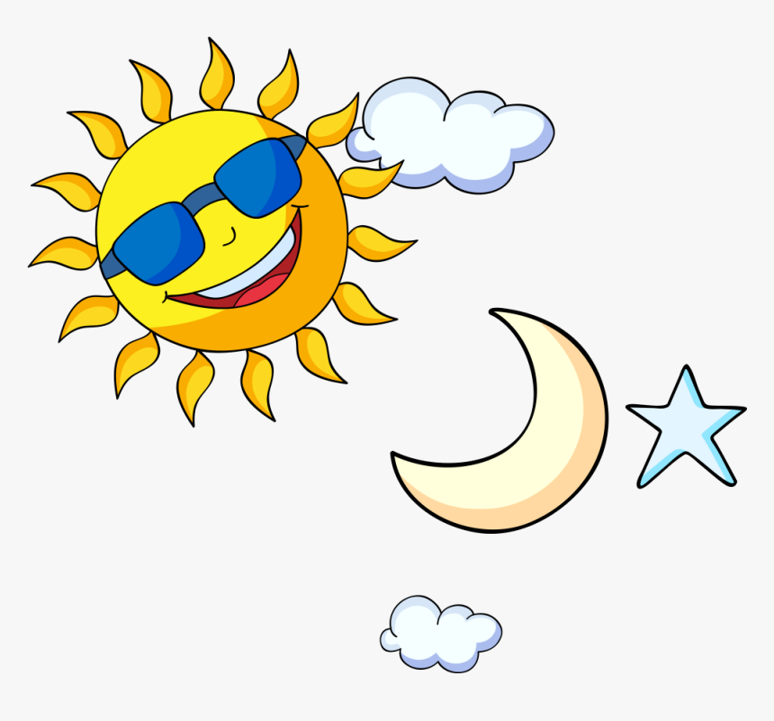 Pokxe9mon Sun And Moon Cartoon Drawing Clip Art - Sun And Moon Clipart, HD Png Download