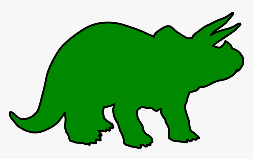 Transparent Dinosaur - Green Triceratops Clipart, HD Png Download