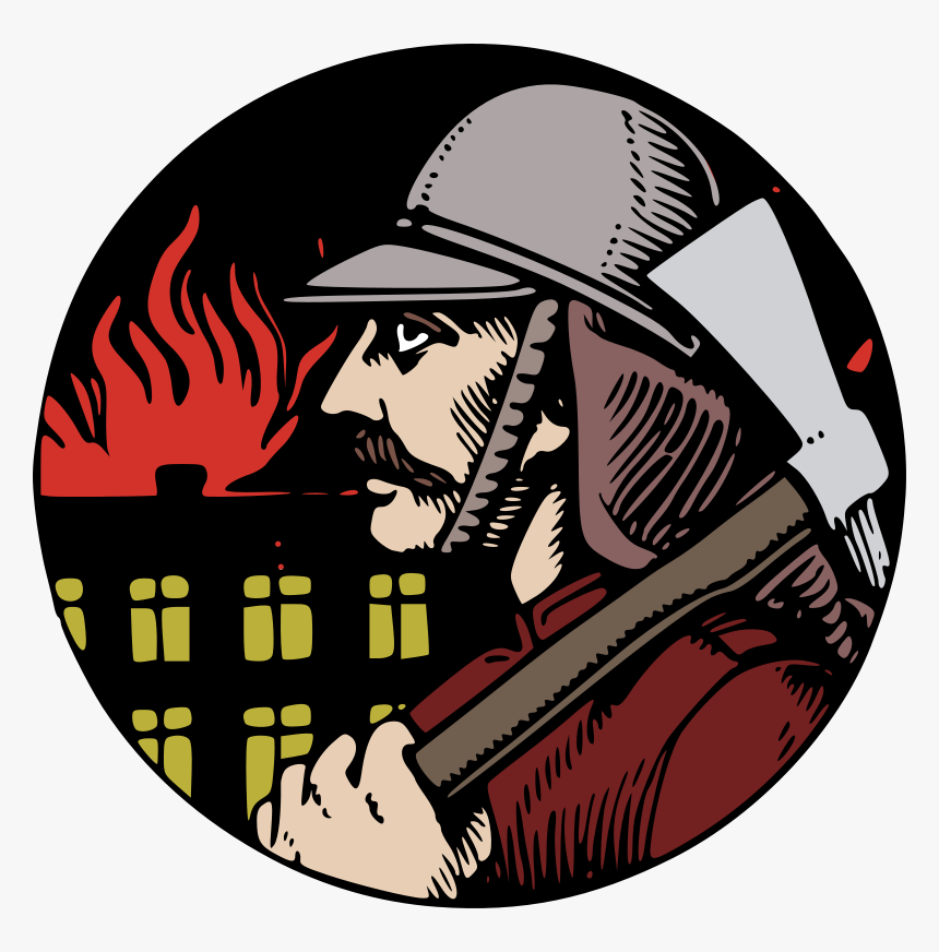 Plate,helmet,firefighter - Firefighter Clipart, HD Png Download