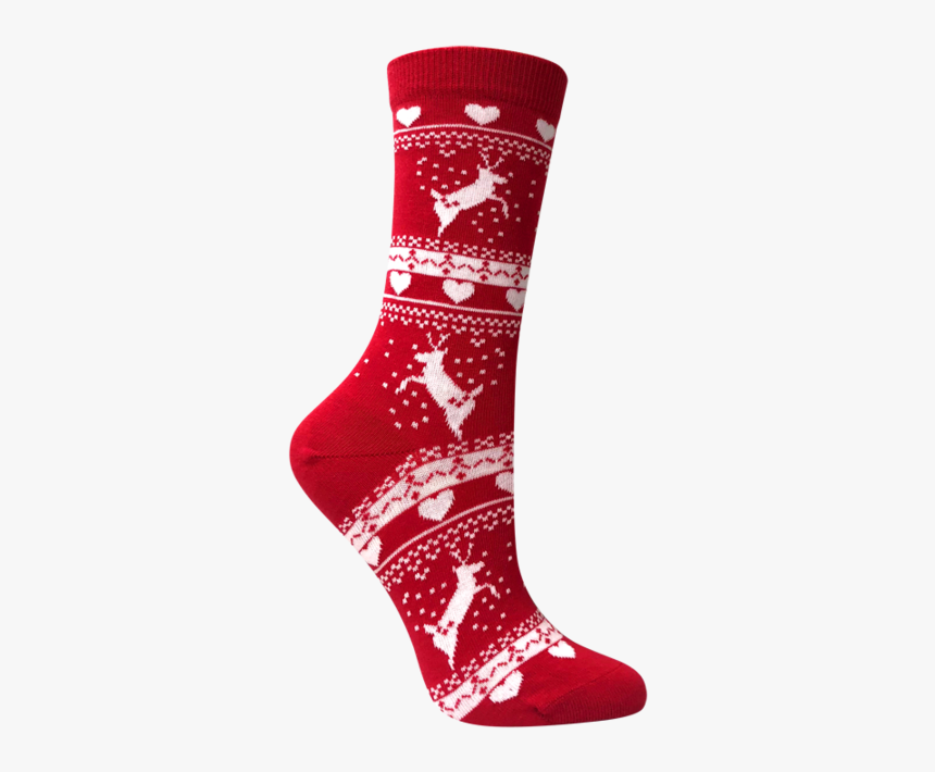 Reindeer Christmas Socks - Sock, HD Png Download