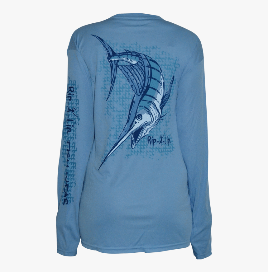 Marlin Poly Hd Long Sleeve Performance Dri-wear Fishing - Marlin Fishing Shirt, HD Png Download