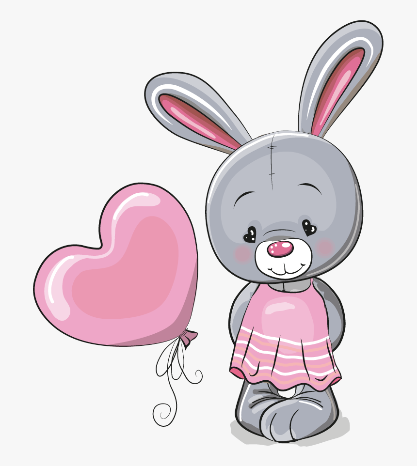 Cute Little Illustration Bunny Vector Rabbit Cuteness - Cute Rabbit Png Vector, Transparent Png
