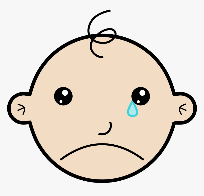 Serious Baby Svg Clip Arts - Sad Baby Clipart, HD Png Download