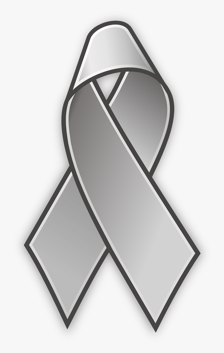 Ribbon Awareness Lace Free Picture - Brain Cancer Go Gray, HD Png Download
