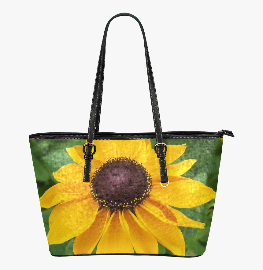 Black Eyed Susan Beauty Leather Tote Bag/large - Handbag, HD Png Download