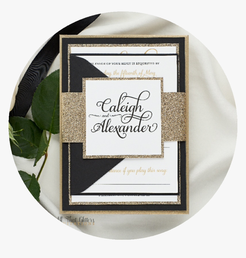 Glitter Wedding Invitations - Picture Frame, HD Png Download