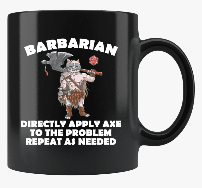 Barbarian Cat Black Mug - Mug, HD Png Download