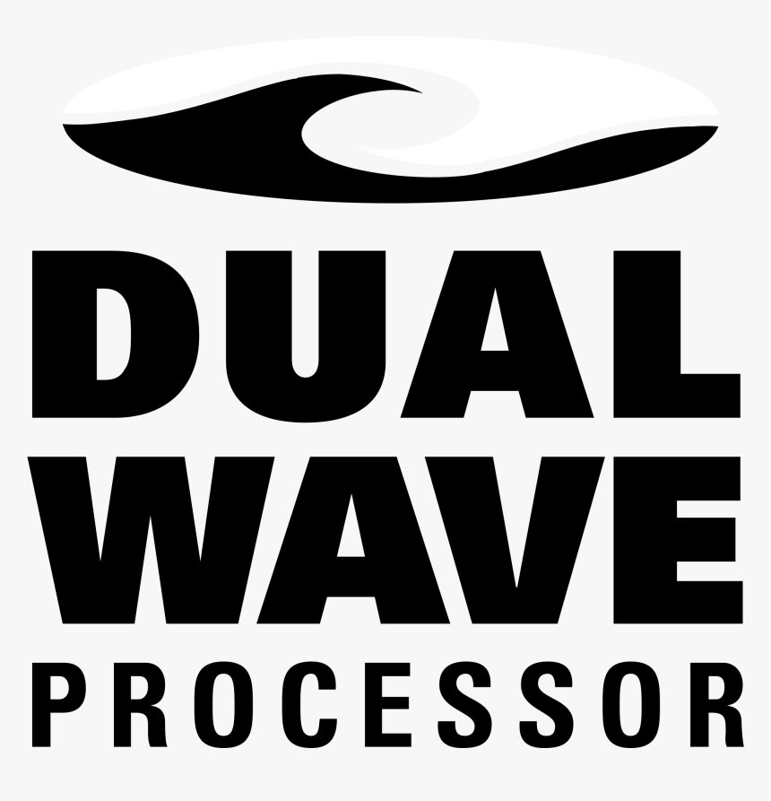 Dual Wave Processor Logo Black And White - Wave, HD Png Download