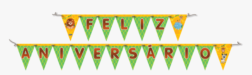 Faixa Feliz Aniversário Safari - Illustration, HD Png Download