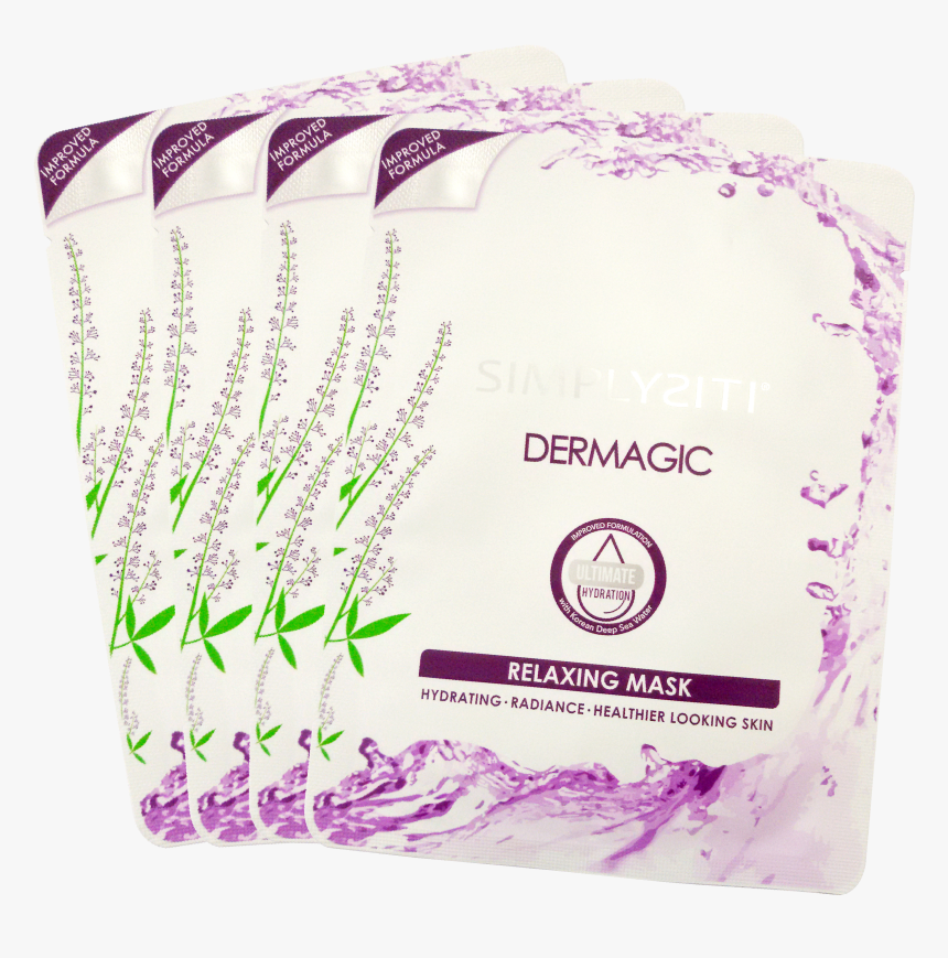 4pcs Dermagic Relaxing Masks , Png Download - Simplysiti Dermagic Mask, Transparent Png