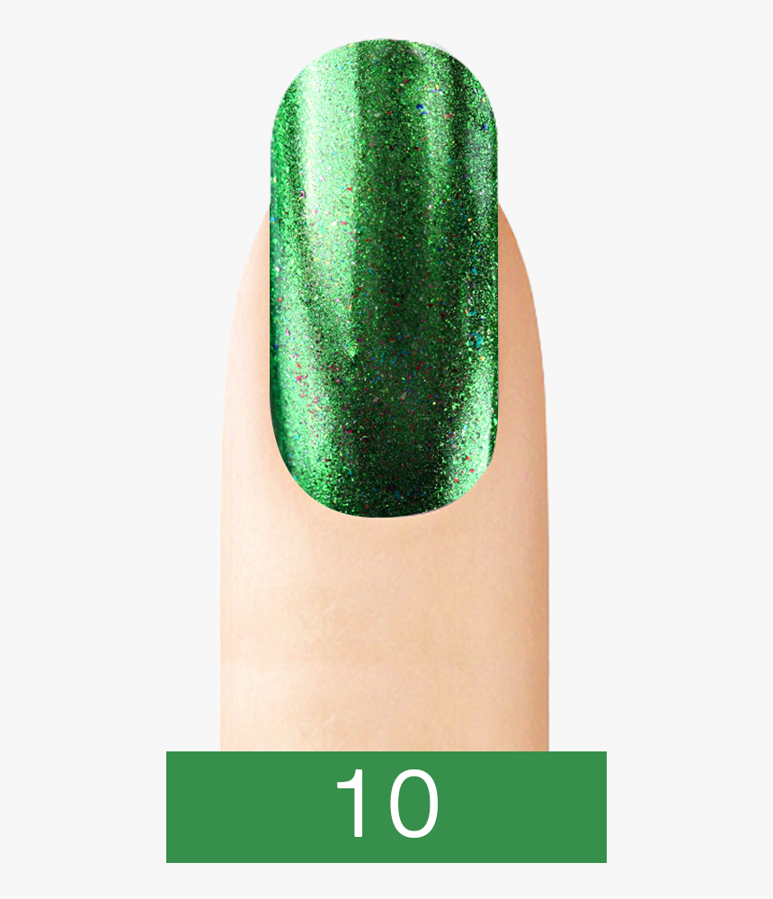 Chrome Nail Art Effect 10 Green - Dnd Gelish Rose Gold, HD Png Download